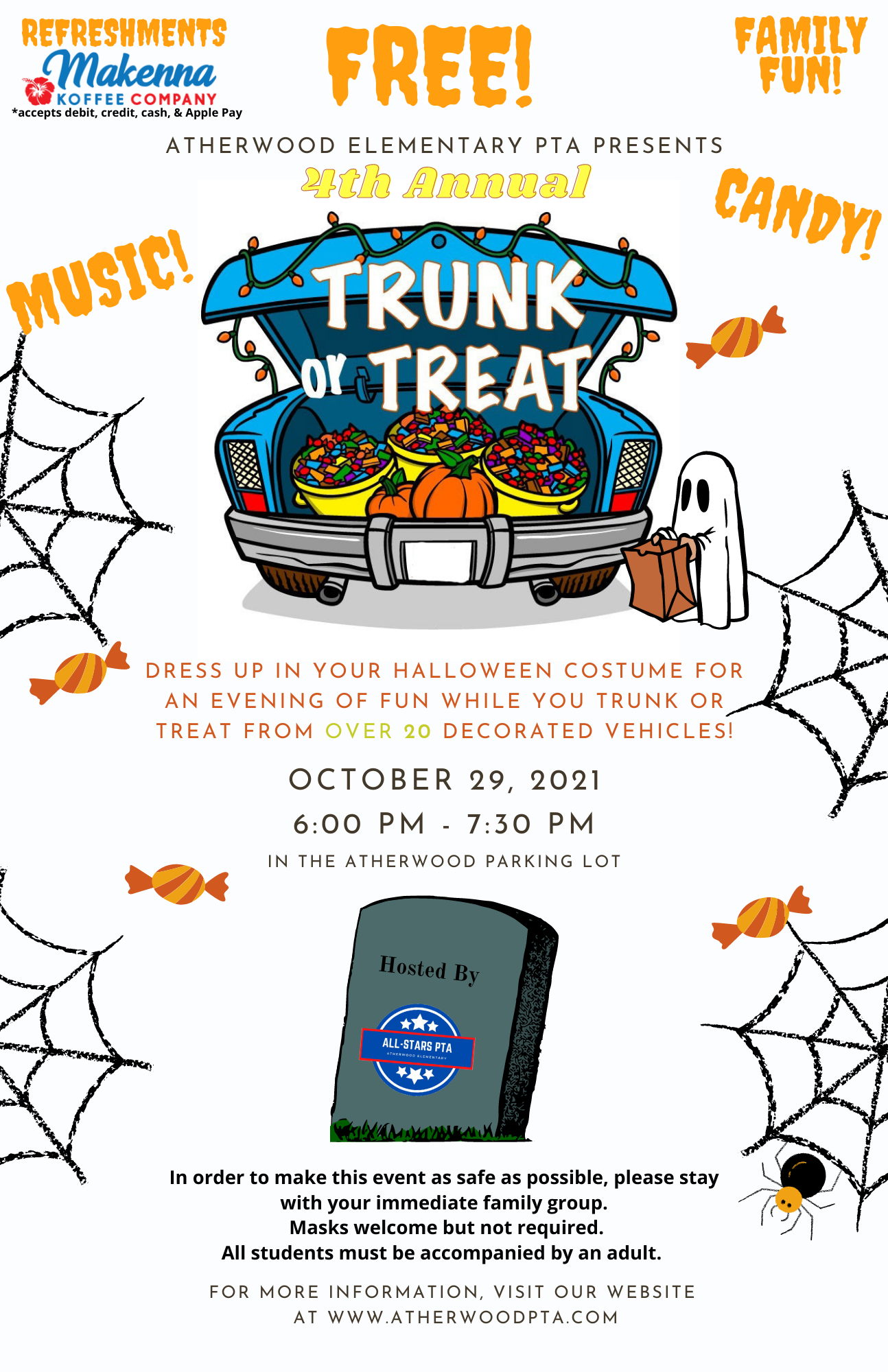 Trunk or Treat  Atherwood All-Star PTA Intended For Trunk Or Treat Flyer Template